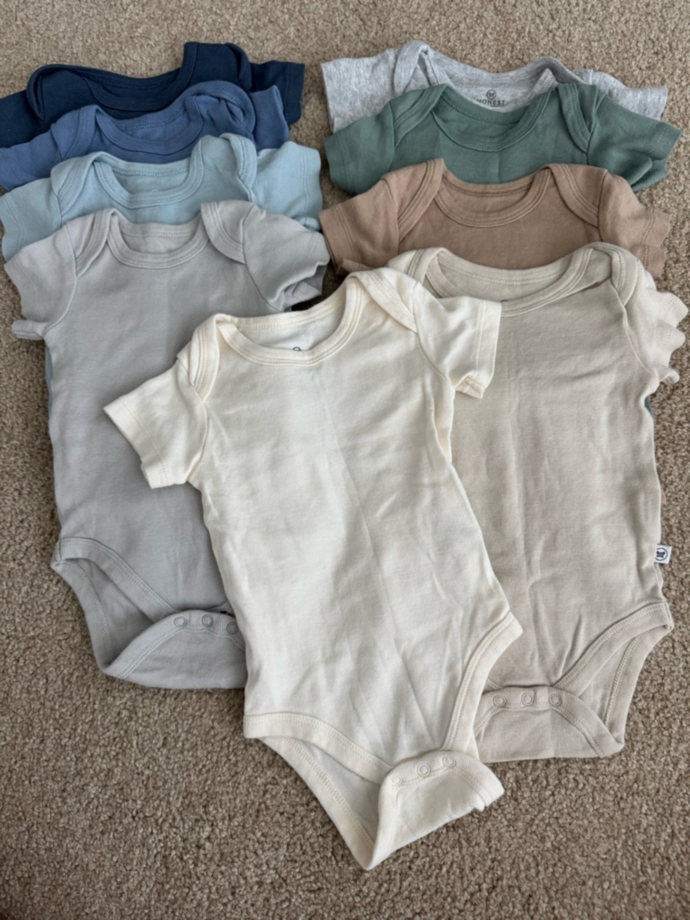Honest Baby 9-pack Onesie Pack, 3-6 months - Picture 2 of 5